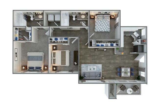 3 Beds • 2 Bath 15-2088 floor plan
